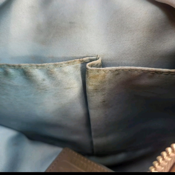 COACH Kristen Patent Leather Hobo Crossbody Bag Taupe Large 19299 - Picture 8 of 11